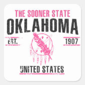 Oklahoma Vierkante Sticker (Voorkant)