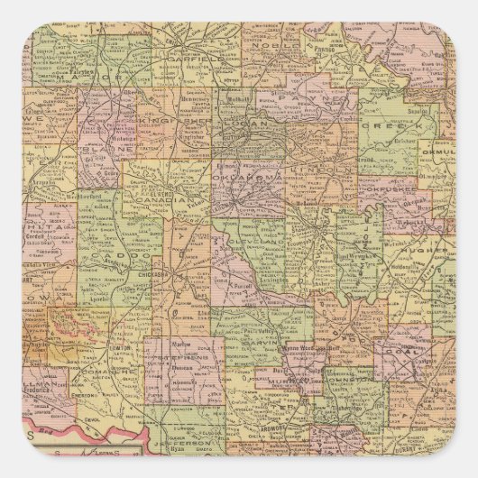 Oklahoma Vierkante Sticker (Voorkant)