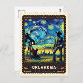 Oklahoma | Vincent van Gogh geïnspireerd Briefkaart (Voorkant / Achterkant)