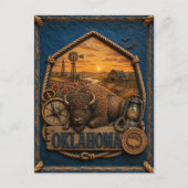 Oklahoma Vintage Reis Briefkaart (Voorkant)