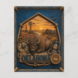 Oklahoma Vintage Reis Briefkaart