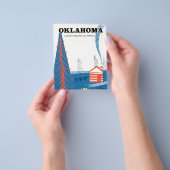 Oklahoma vintage stijl reisposter. flyer (Hand)