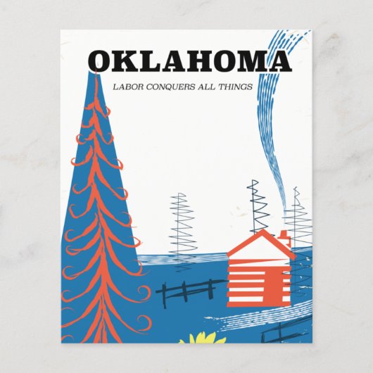 Oklahoma vintage stijl reisposter. flyer (Voorkant)
