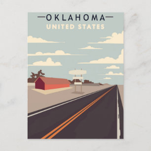 Oklahoma Vintage Travel america tulsa Verenigde St Briefkaart
