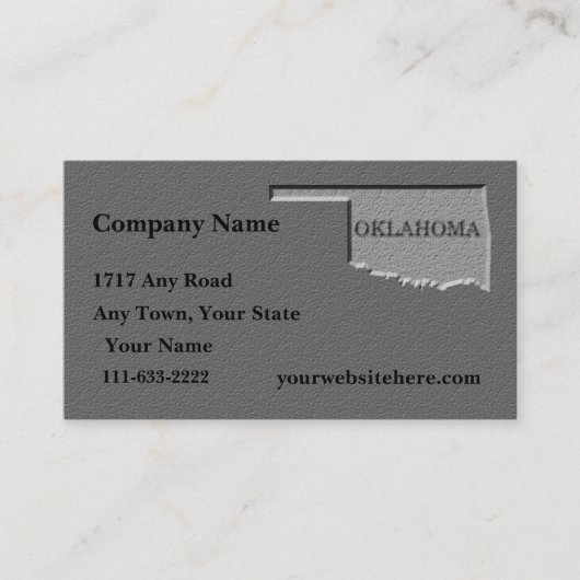 Oklahoma Visitekaartje gesneden stenen look (Voorkant)