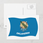 Oklahoma Vlag Ansichtkaart Briefkaart (Voorkant / Achterkant)