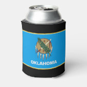 Oklahoma vlag blikjeskoeler (Blikje Achterkant)