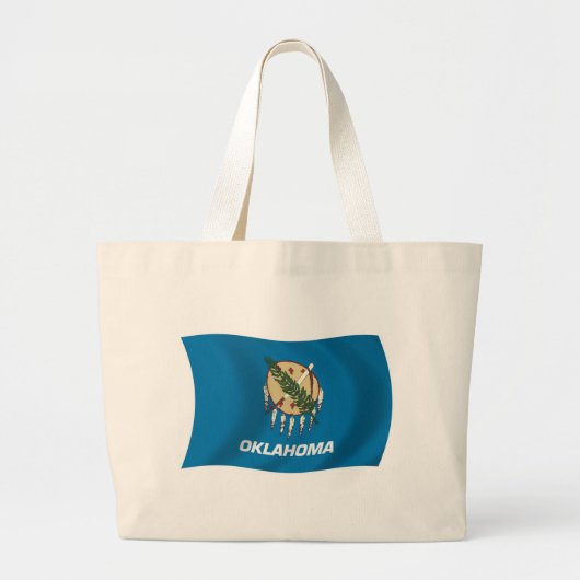 Oklahoma Vlag Boodschappentas Grote Tote Bag (Voorkant)