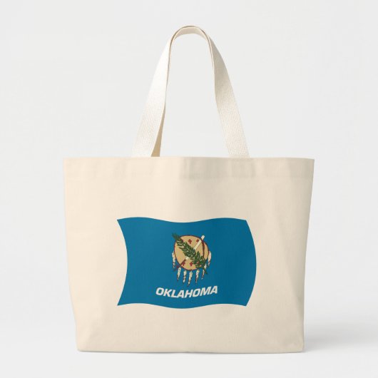 Oklahoma Vlag Boodschappentas Grote Tote Bag (Voorkant)