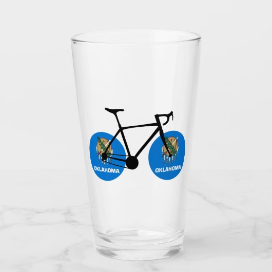 Oklahoma Vlag Fietsen Glas (Voorkant)