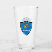 Oklahoma vlag glas (Voorkant)