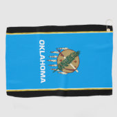 Oklahoma vlag golfhanddoek (Horizontaal)