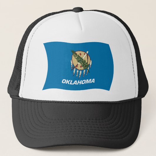 Oklahoma Vlag Hoed Trucker Pet (Voorkant)