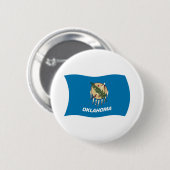 Oklahoma Vlag Knop Ronde Button 5,7 Cm (Voorkant /achterkant)
