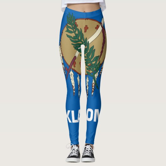 Oklahoma vlag leggings (Voorkant)
