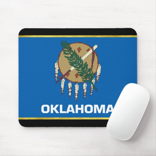 Oklahoma vlag muismat (Met muis)