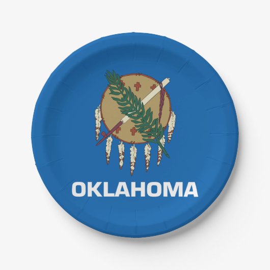 Oklahoma vlag papieren bordje (Voorkant)