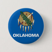 Oklahoma vlag ronde button 5,7 cm (Voorkant)