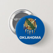 Oklahoma vlag ronde button 5,7 cm (Voorkant /achterkant)