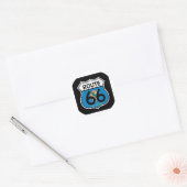 Oklahoma vlag Route 66 Shield Ronde Sticker (Envelop)