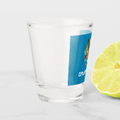 Oklahoma vlag shot glas (Links)