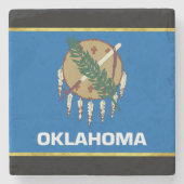 Oklahoma vlag stenen onderzetter (Voorkant)