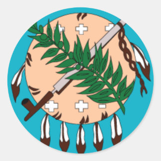 Oklahoma Vlag vroeger staat Ronde Sticker