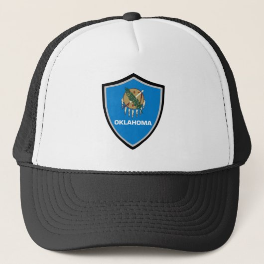 Oklahoma vlagvrachtwagen trucker pet (Voorkant)