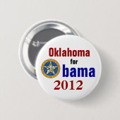 Oklahoma voor Obama 2012 Ronde Button 5,7 Cm (Voorkant /achterkant)