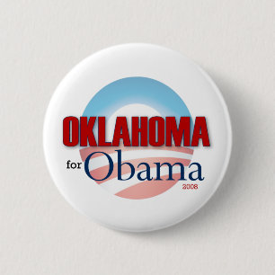 OKLAHOMA voor Obama Ronde Button 5,7 Cm