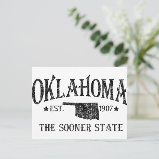 Oklahoma - Vroegere staat Briefkaart (Staand voorkant)