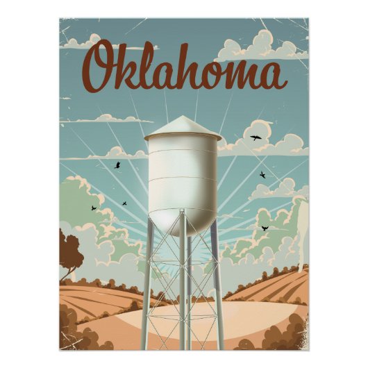 Oklahoma Watertoren Perfect Poster (Voorkant)