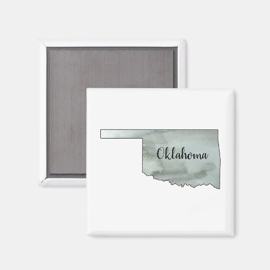 Oklahoma Waterverf schilderen Magneet (Voorkant / Achterkant)