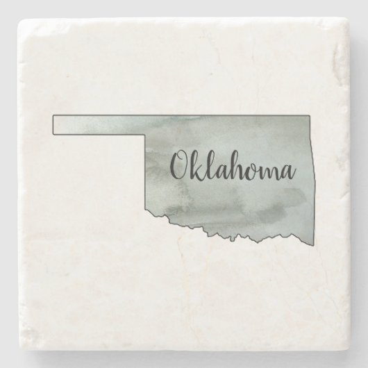 Oklahoma Waterverf schilderen Stenen Onderzetter (Voorkant)