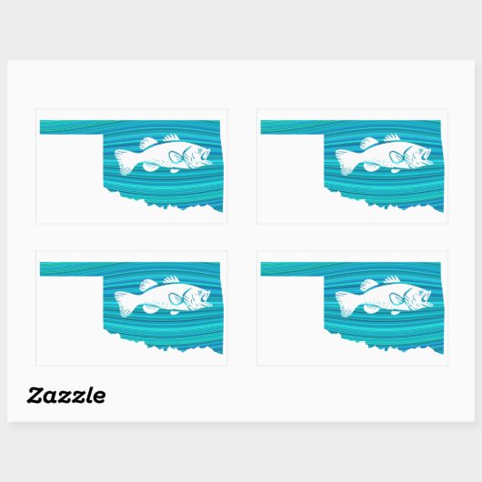 Oklahoma Wave Vist Rechthoekige Sticker (Vel)