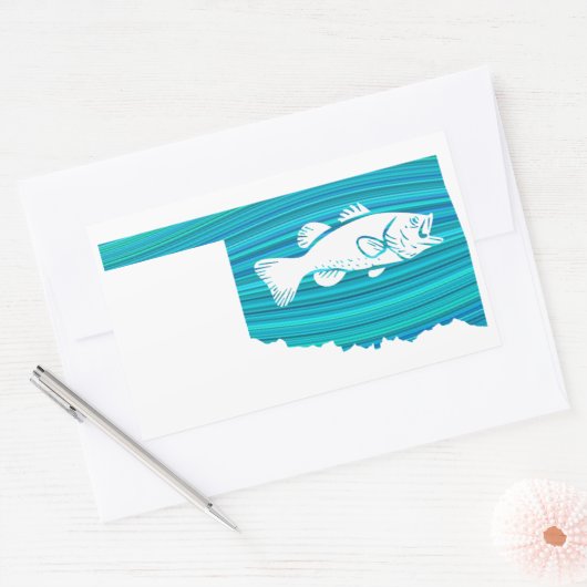 Oklahoma Wave Vist Rechthoekige Sticker (Envelop)