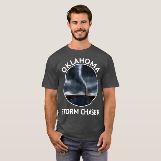 OKLAHOMA Weather Storm Tornado Hurricane Chaser T-shirt (Voorkant volledig)