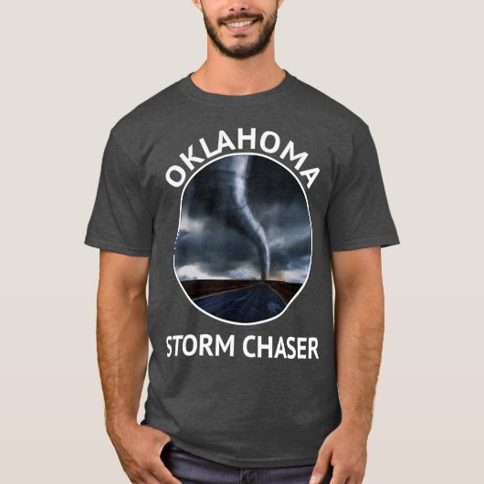 OKLAHOMA Weather Storm Tornado Hurricane Chaser T-shirt (Voorkant)