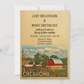 Oklahoma Wedding Boerderij Barn Rustic Kaart (Voorkant)