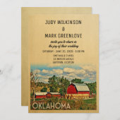 Oklahoma Wedding Boerderij Barn Rustic Kaart (Voorkant / Achterkant)