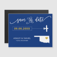 Oklahoma Wedding Save the Date Kaart, Map