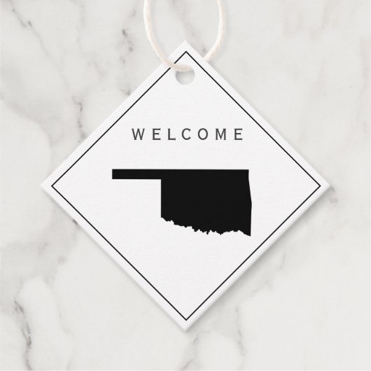 Oklahoma Welcome Bag Gift Label Weddenschap Weeken (Voorkant)