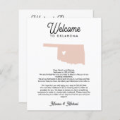 OKLAHOMA Welkomstbrief & reisroute ALLE KLEUR (Voorkant / Achterkant)