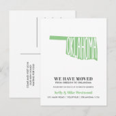 OKLAHOMA Wij hebben het Nieuwe adres Nieuwe Briefk Briefkaart (Voorkant / Achterkant)