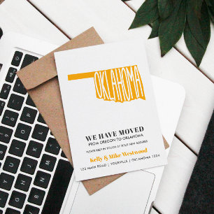 OKLAHOMA Wij hebben het Nieuwe adres Nieuwe Briefk Briefkaart