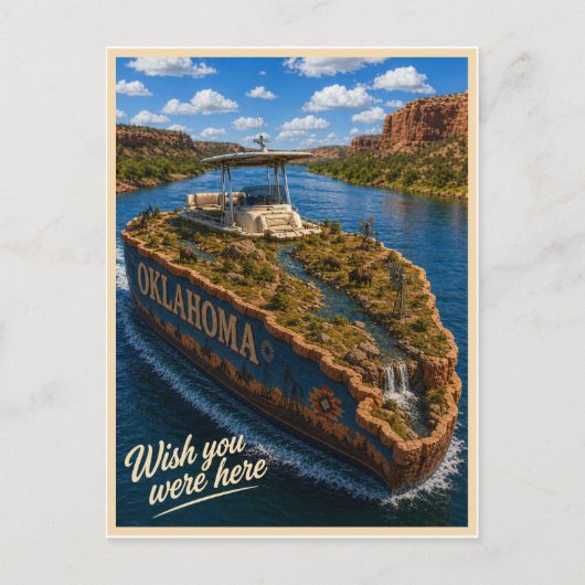 Oklahoma | Wish You Were Here | State Serie Briefkaart (Voorkant)