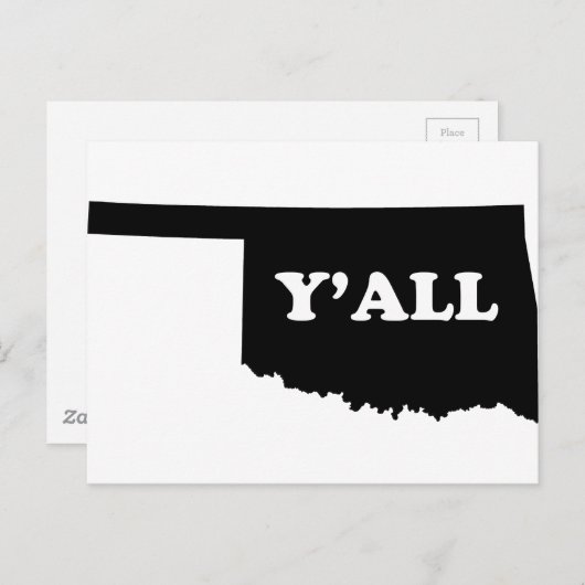 Oklahoma Yall Briefkaart (Voorkant / Achterkant)
