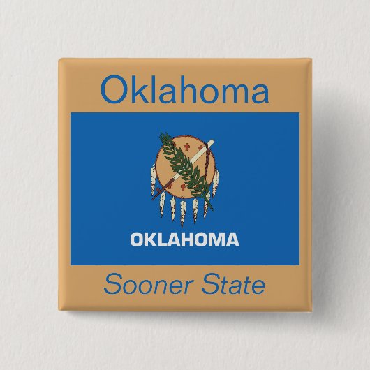 Oklahoman Flag Button (Voorkant)