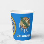 Oklahoman Flag & Seal, Flag of Oklahoma Papieren Bekers (Achterkant)