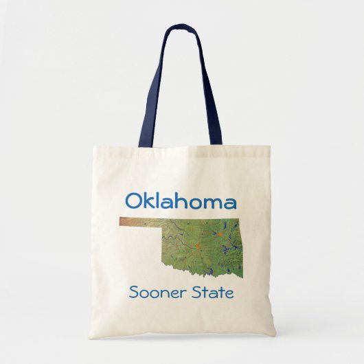 Oklahoman Map Bag Tote Bag (Voorkant)
